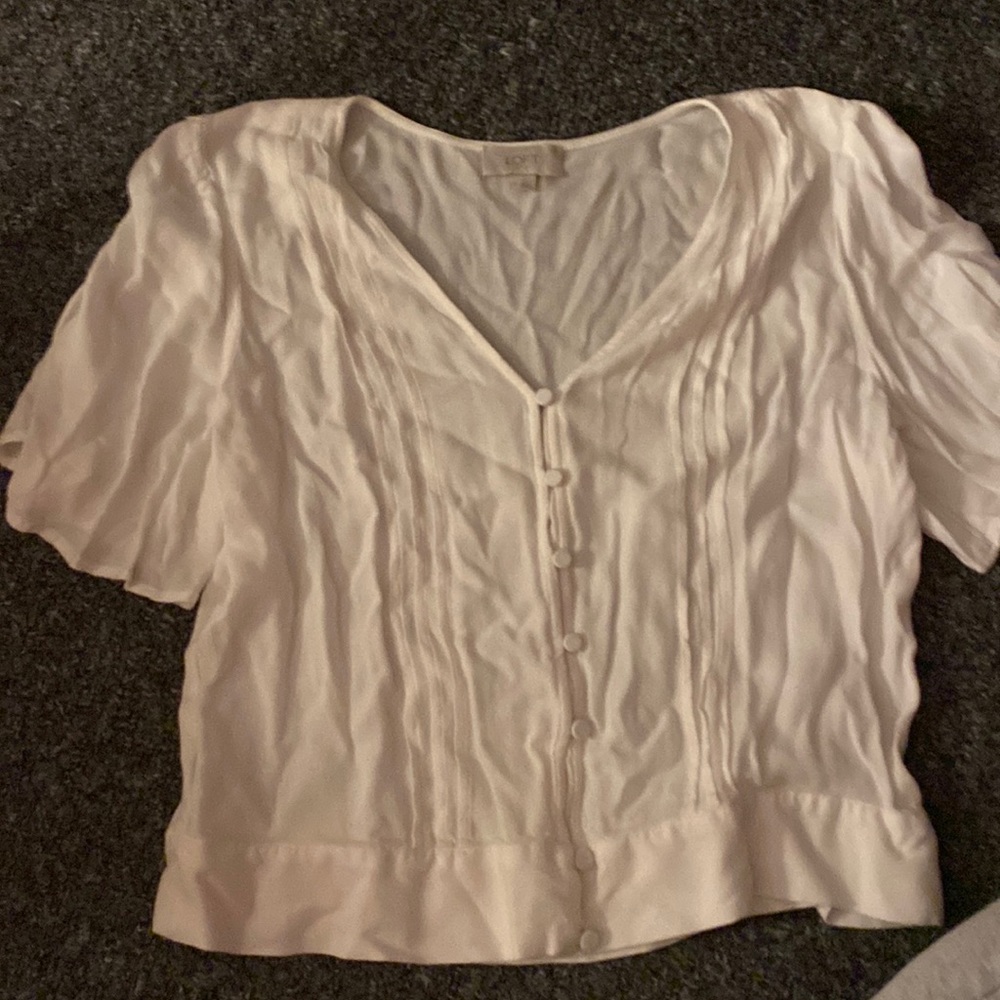 White button up blouse